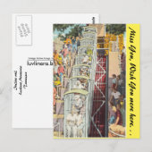 Tennessee, spoorlijn, bliksemafdruk, bergplaats briefkaart (Voorkant / Achterkant)