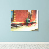 Tennessee Spoorwegstation  Bagagewagen Canvas Afdruk (Insitu (Houten vloer))