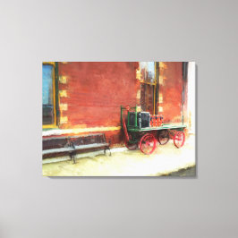 Tennessee Spoorwegstation Bagagewagen Canvas Afdruk