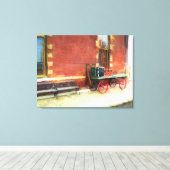 Tennessee Spoorwegstation  Bagagewagen Canvas Afdruk (Insitu (Houten vloer))