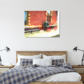 Tennessee Spoorwegstation  Bagagewagen Canvas Afdruk (Insitu (Slaapkamer))