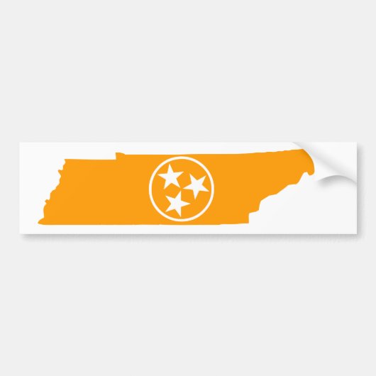 Tennessee Staats Oranje Bumpersticker (Voorkant)