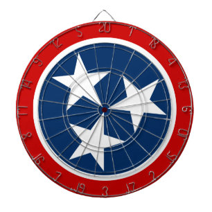 Tennessee Staatsvlag Blauw Witte Sterren Dartbord