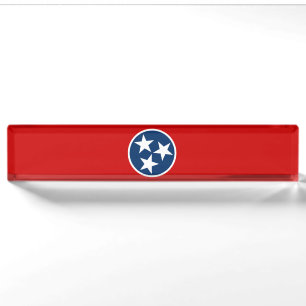 Tennessee Staatsvlag Blauw Witte Sterren Naambordje