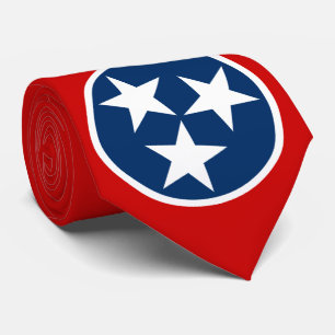 Tennessee Staatsvlag Blauw Witte Sterren Stropdas