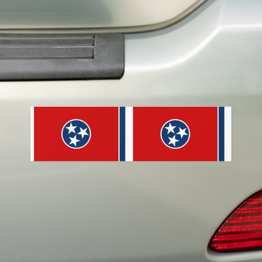 Tennessee Staatsvlag Bumpersticker (Op auto)