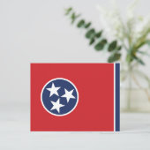 Tennessee Staatsvlag Drie Sterren Blauwe Cirkel Briefkaart (Staand voorkant)