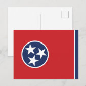 Tennessee Staatsvlag Drie Sterren Blauwe Cirkel Briefkaart (Voorkant / Achterkant)