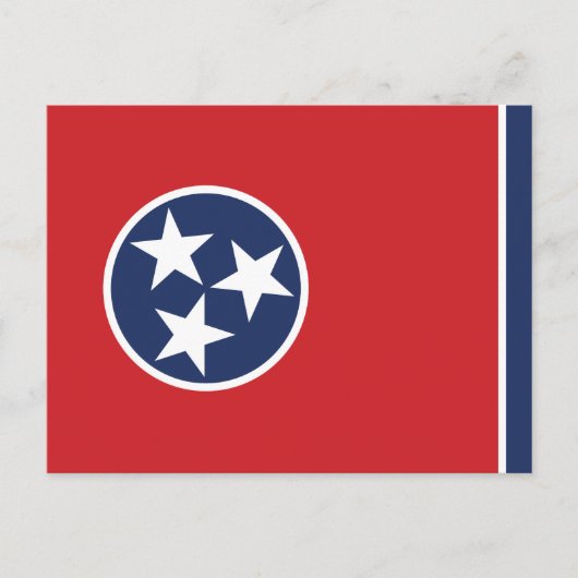 Tennessee Staatsvlag Drie Sterren Blauwe Cirkel Briefkaart (Voorkant)
