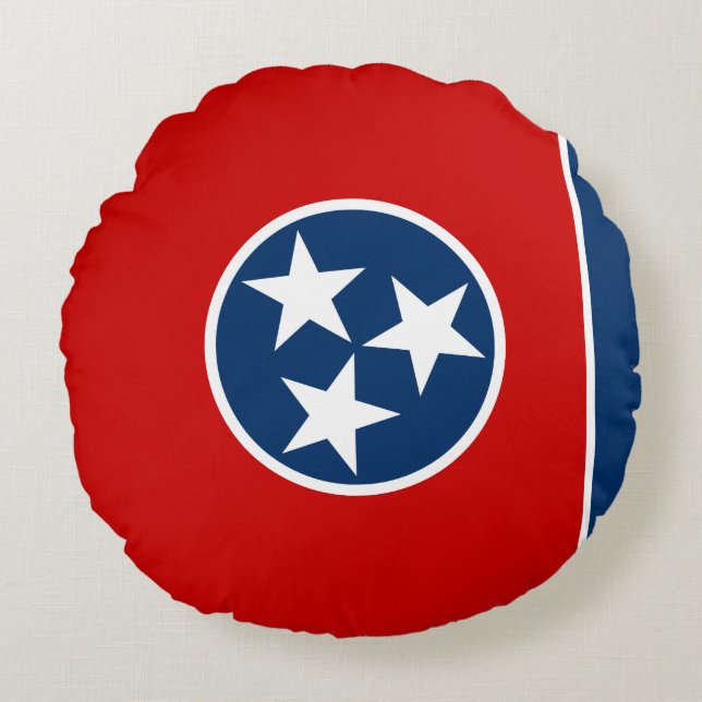 Tennessee Staatsvlag Rond Kussen (Voorkant)