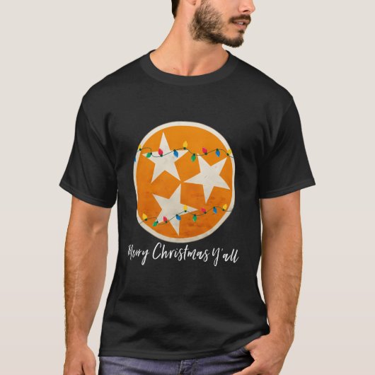 Tennessee Staatsvlag Vrolijk kerstfeest Schattige  T-shirt (Voorkant)