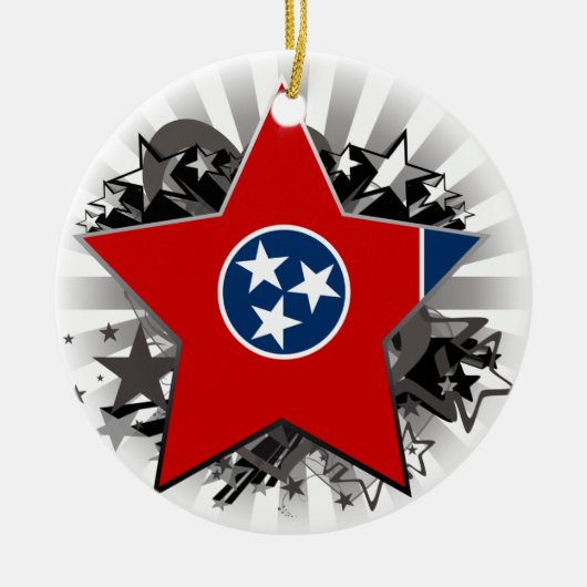 Tennessee Star Keramisch Ornament (Voorkant)