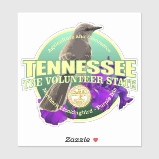 Tennessee State Bird & Flower Sticker (Vel)