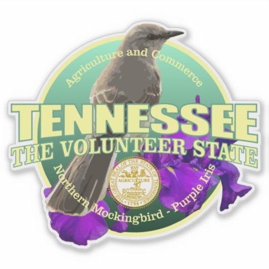 Tennessee State Bird & Flower Sticker (Voorkant)