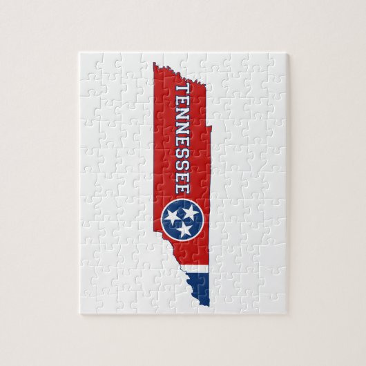 Tennessee State Flag and Map Legpuzzel (Verticaal)