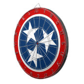 Tennessee State Flag Blue White Stars Dartbord (Voorkant Rechts)