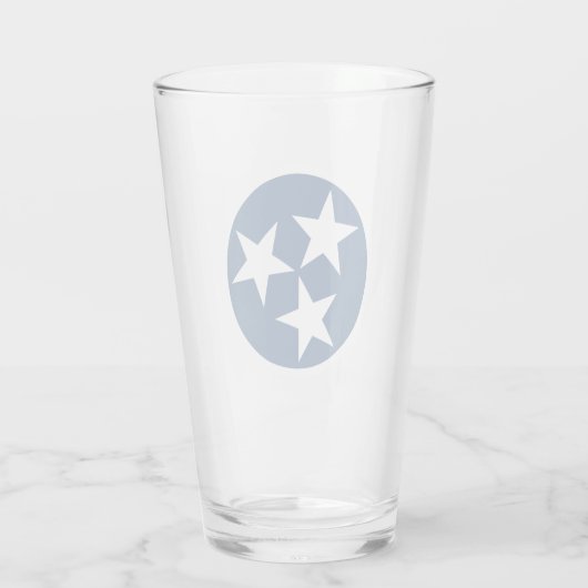 Tennessee State Flag Blue White Stars Glas (Achterkant)