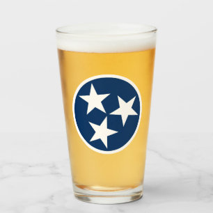 Tennessee State Flag Blue White Stars Glas