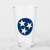Tennessee State Flag Blue White Stars Glas (Voorkant)