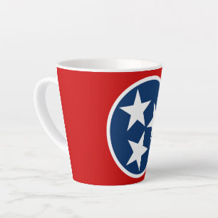 Tennessee State Flag Blue White Stars Latte Mok