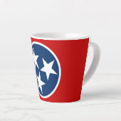 Tennessee State Flag Blue White Stars Latte Mok (Rechterhoek)