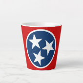 Tennessee State Flag Blue White Stars Latte Mok (Voorkant)