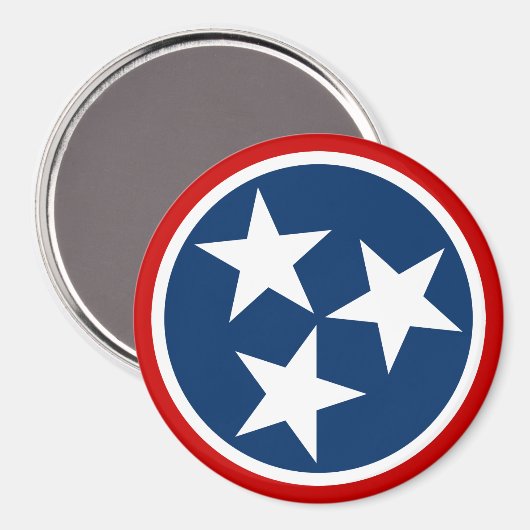 Tennessee State Flag Blue White Stars Magneet (Voorkant / Achterkant)