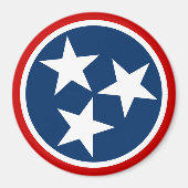 Tennessee State Flag Blue White Stars Magneet (Voorkant)