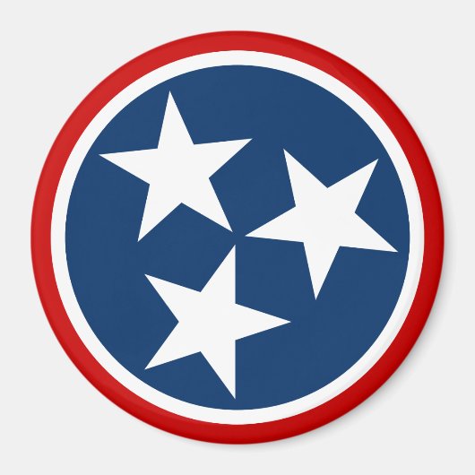 Tennessee State Flag Blue White Stars Magneet (Voorkant)