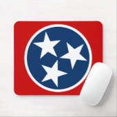 Tennessee State Flag Blue White Stars Muismat (Met muis)