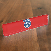 Tennessee State Flag Blue White Stars Naambordje (Zijkant)