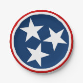 Tennessee State Flag Blue White Stars Papieren Bordje (Voorkant)