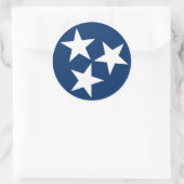 Tennessee State Flag Blue White Stars Ronde Sticker (Tas)