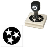 Tennessee State Flag Blue White Stars Rubberstempel (Gestempeld)
