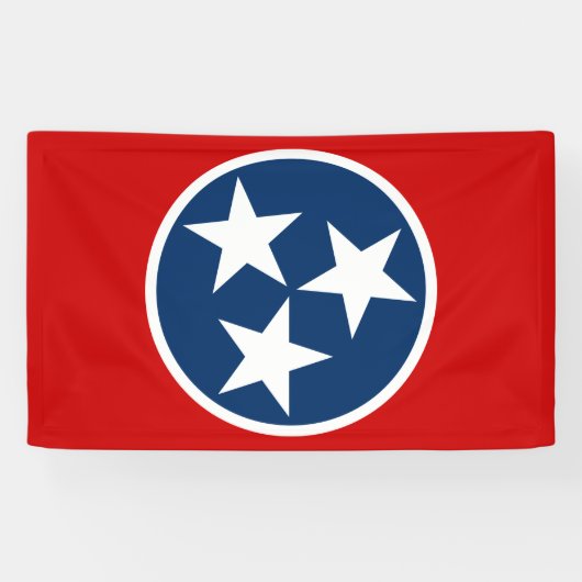 Tennessee State Flag Blue White Stars Spandoek (Horizontaal)