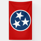 Tennessee State Flag Blue White Stars Spandoek (Verticaal)
