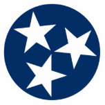 Tennessee State Flag Blue White Stars Staand Fotobeeldje<br><div class="desc">Tennessee State Flag Blue White Stars is een patriottisch symbool van de vlag van Tennessee.</div>