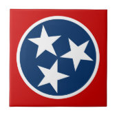 Tennessee State Flag Blue White Stars Tegeltje (Voorkant)