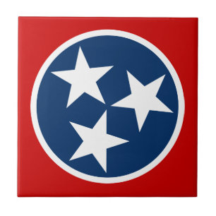 Tennessee State Flag Blue White Stars Tegeltje