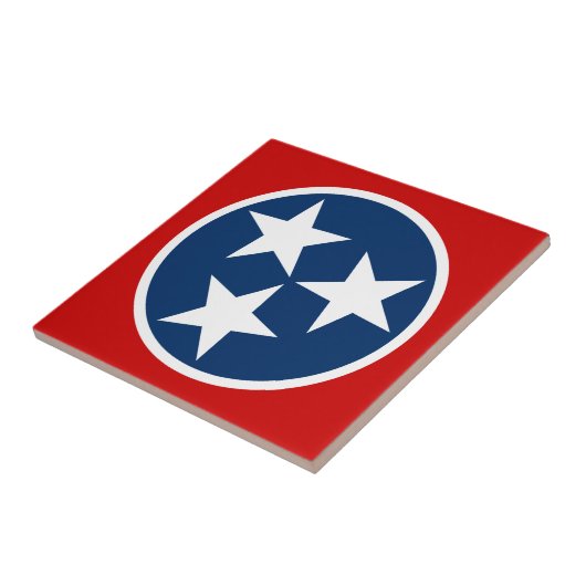 Tennessee State Flag Blue White Stars Tegeltje (Zijkant)