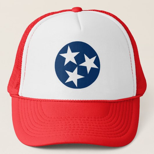 Tennessee State Flag Blue White Stars Trucker Pet (Voorkant)