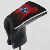 Tennessee state flag brush stroke, Tennessee flag Golfheadcover (3/4 voorkant)