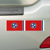 Tennessee State Flag Bumpersticker (Op auto)