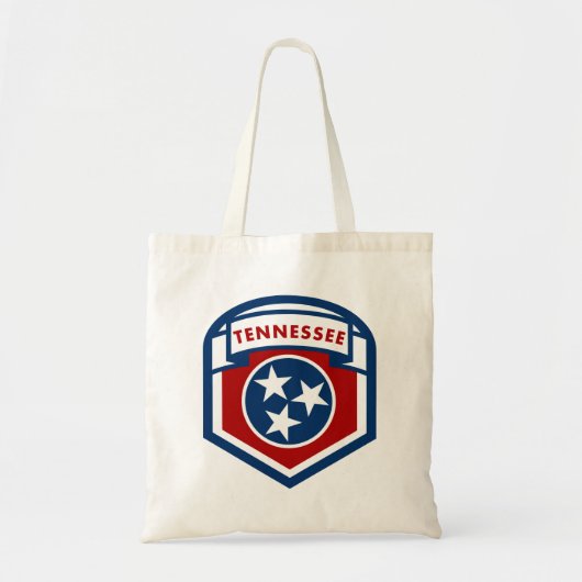 Tennessee State Flag Crest Shield Style Tote Bag (Voorkant)
