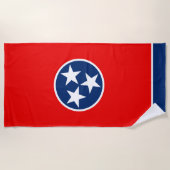 Tennessee State Flag Design on a Strandlaken (Voorkant)