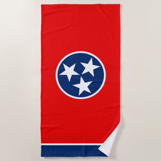 Tennessee State Flag Design on a Strandlaken (Voorkant)