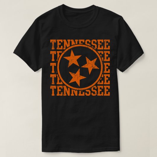Tennessee State Flag Distress Graphic T-shirt (Design voorkant)