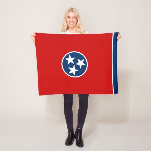 Tennessee State Flag Fleece Deken (In situ)