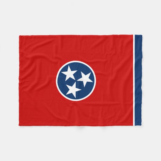 Tennessee State Flag Fleece Deken (Voorkant (Horizontaal))