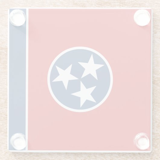 Tennessee State Flag Glazen Onderzetter (Achterkant)